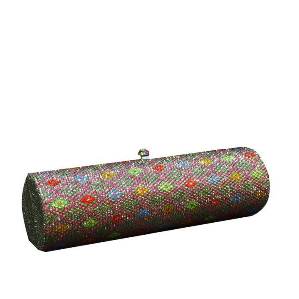 Quilted long crusty diamond evening bag hand handbag chain in Europe and America evening bag
