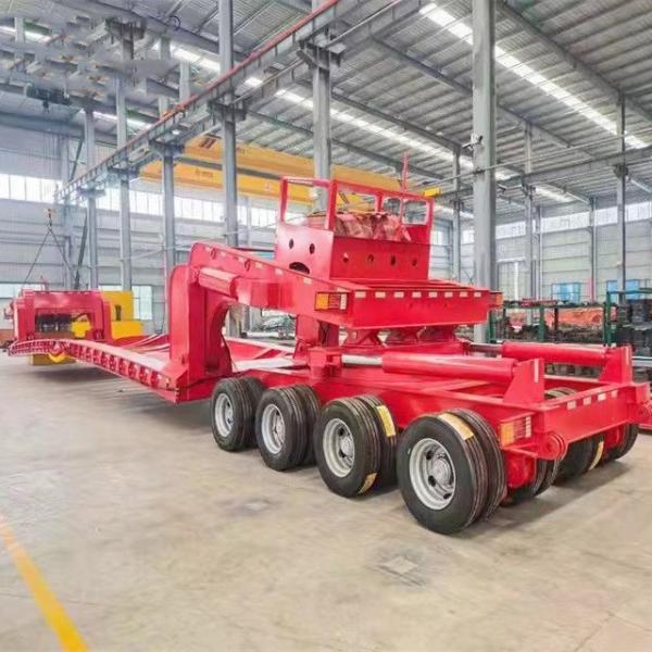 Customized Axle Number Hydraulic Axis Lowbed Trailer For Heavy Loads And Heavy Duty