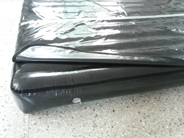 Black 18mL x 2mW Inflatable Air Track , Inflatable Tumbling Track For Gym