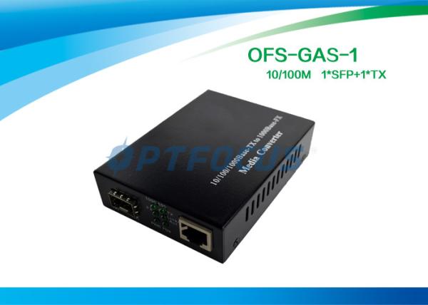 10/100/1000M Gigabit Sfp Media Converter With 256K External Power One SFP GE Slot