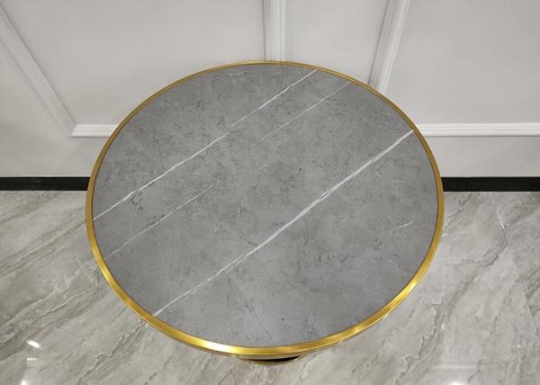 Rock Slab Covered Phnom Penh Gold Plated Coffee Table Diameter 60cm