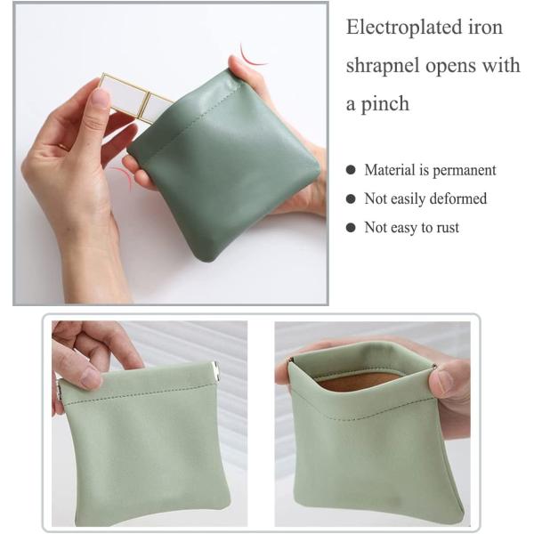 Waterproof Leather Lightweight Bag Pocket Cosmetic Bag Squeeze Pocket