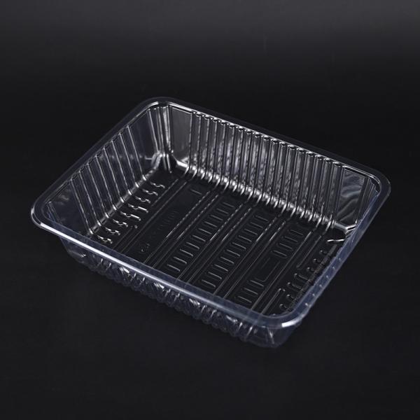 Clamshell Disposable Plastic Food Containers Recyclable Clear PET Bakery Box