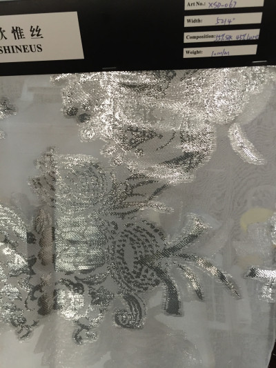 silk/metallic clipped jacquard