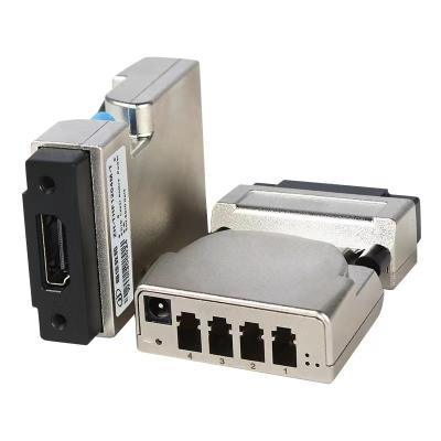 4 Core Mini DVI Fiber Optic Extender EDID Function 1080P for Digital Signage