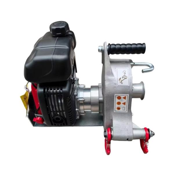 Mini Lightweight Gasoline Hand Winch with 1000kg Capacity and Fast Drum Brake for Construction Lifting