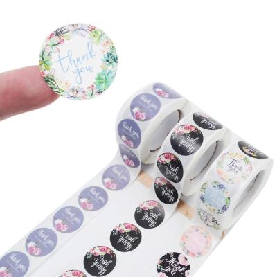 Synthetic Self Adhesive Sticker Paper Roll Lamination Custom Thank You Sticker