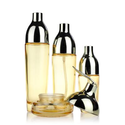 Recipiente de empacotamento cosmético personalizado das garrafas de vidro da loção 30ml-150ml