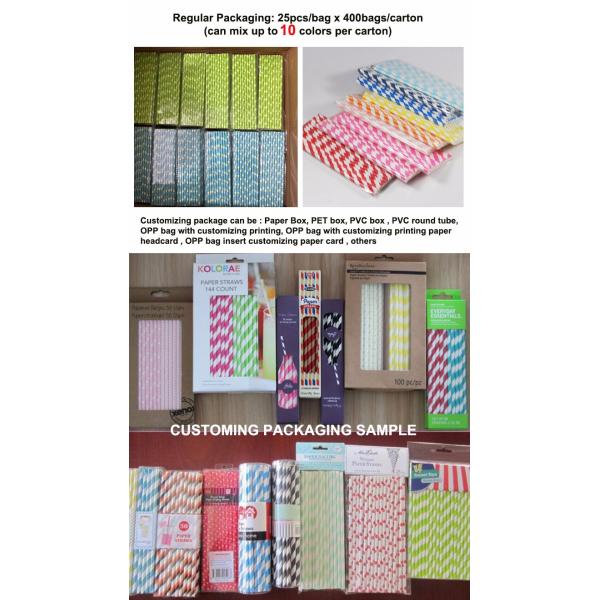 12mm 4 plys Paper Straws for Bubble Tea Drinking Customized Logo Customizable Design