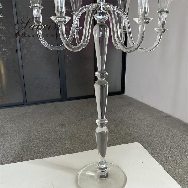 ZT-593B Nouveau chandelier de cristal brillant de 7 bras pour la décoration de la table de mariage