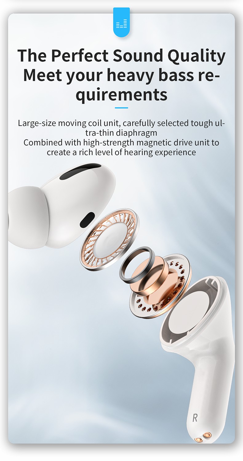наушник V5.1 беспроводное Earbuds 300mAh TWS Bluetooth для бега