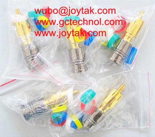 RCA Coaxial Connector RCA Compression Type 75ohm gold plated for Mini 174 Coax Cable security cameras connector RCA type