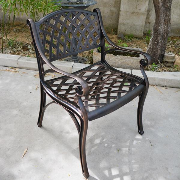 Balcony Furniture Small Round Table Cast Aluminum Coffee Table Set for Outdoor Leisure