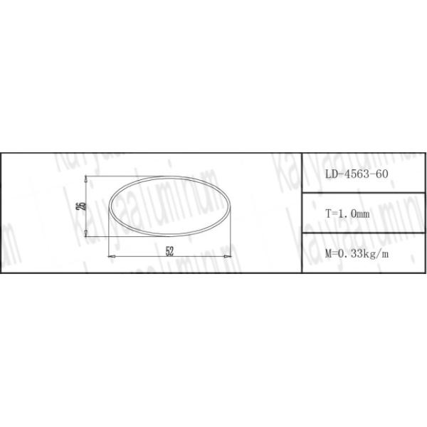 Анодируя алюминиевая трубка профилирует трубу CNC 6063 алюминиевую овальную