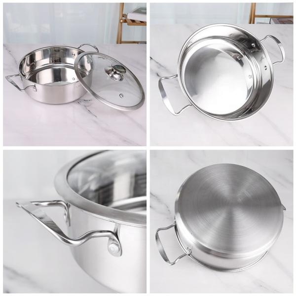 Non Stick 201 Stainless Steel 3pcs Hot Pot Stock Soup Pot