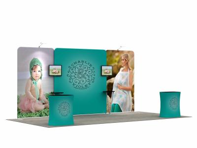 Aluminum Profile Trade Show Booth Displays Collapsible User Friendly Free Booth Designs