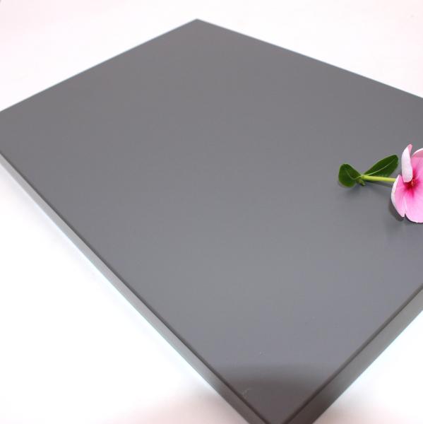 MPTGY08SM hot selling double side  matte grey PET mdf panels  for interior furniture and commercial furniture