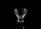 Hammered Texture Hand Blown Gold Rim Martini Glasses , Stemless 5 Ounce Martini Glasses