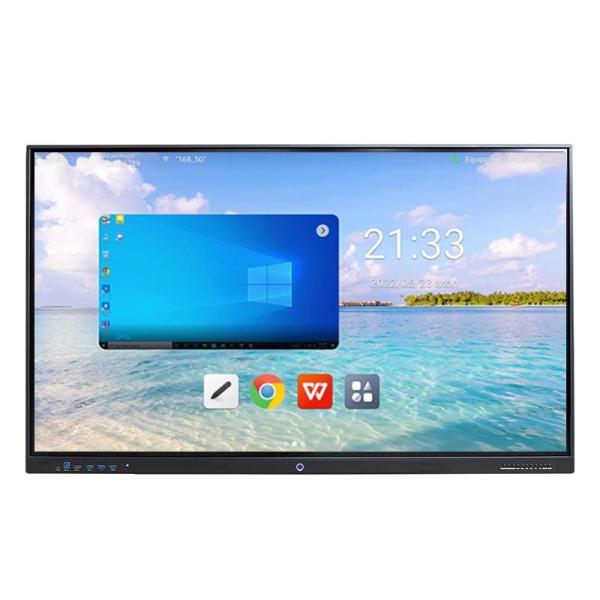 アンチ・グリアグラス インタラクティブなタッチ画面 ホワイトボード アンドロイド 8+128G ウィン 10 11 40ポイントタッチ