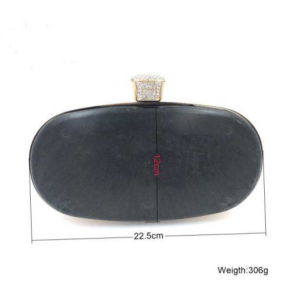 Manufacturer plastic oval box shell metal purse frame for handbag