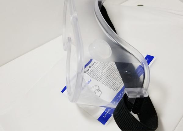 Splash Proof Medical Safety Goggles With Soft Nose Piece Elastic Strap