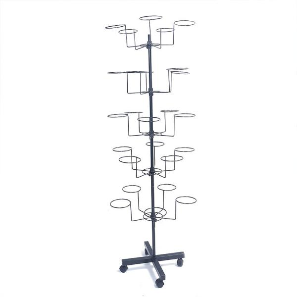 5 Tiers Spinning POP POS Display Metal Hat Display Rack Shelf With Wire 1600mm
