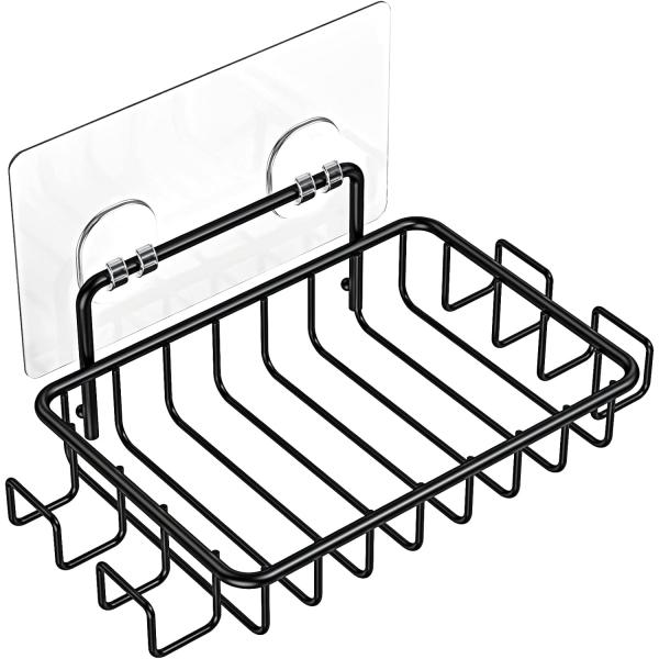 Porta barras de jabón a prueba de óxido montado en la pared 4.2 onzas de acero inoxidable con 2 ganchos de ducha