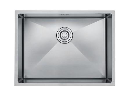 Wide L Shaped Stainless Steel Single Kitchen Sink Polished Commercial Sink Unit