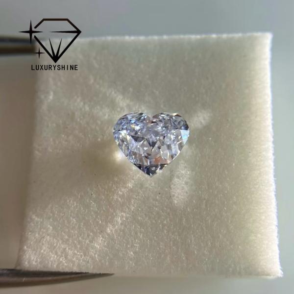 LuxuryShine VS1 White Heart Excellent Cut Lab Grown Diamond 1CT 2CT 3CT 4CT 5CT Support Special Customization