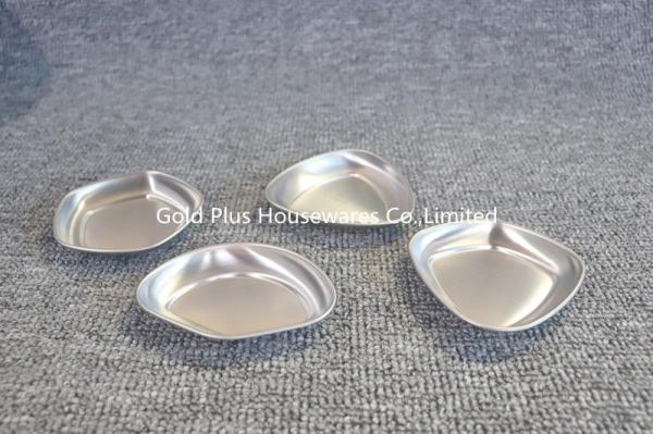 Food contact safety tableware japanese square soy sauce dish for sushi 28g cheap mini silver stainless steel sauce dish