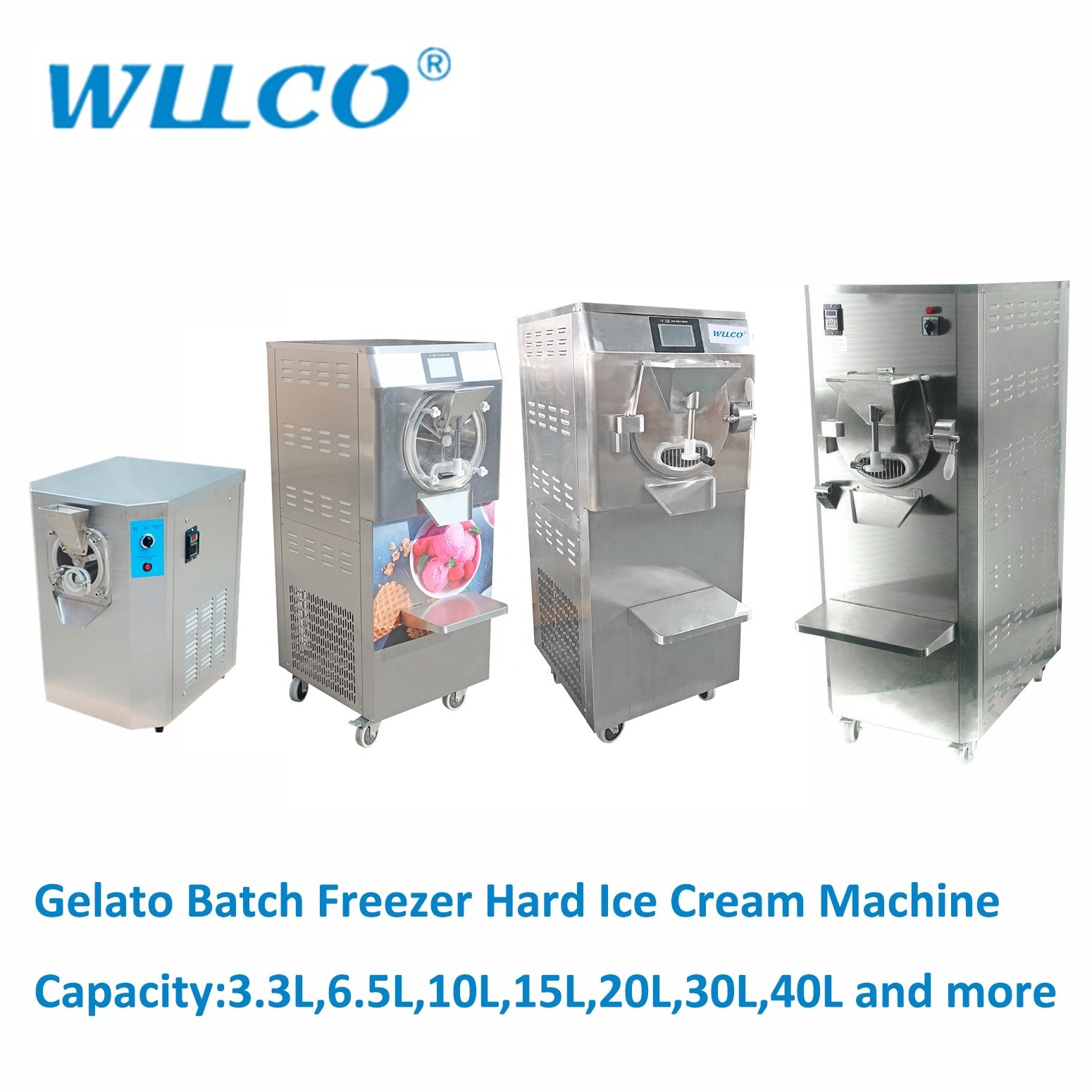 Counter Top Hard Ice Cream Machine Batch Freezer Commercial Ice Cream Machine