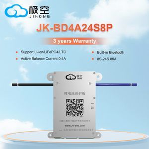 Jikong BMS Jk-Bd4a24s8p 8s/24s 100A Li-ion LiFePO4 Lto Batteries BMS Smart Active Balance