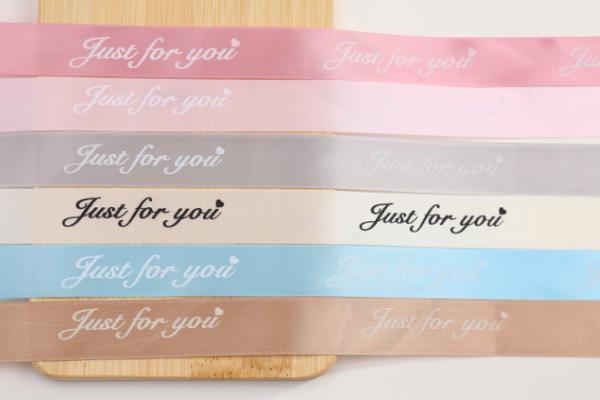 Polyester ribbon flower gift box clothing accessories ribbon printed logo ribbon 50 yards/roll 2.5cm