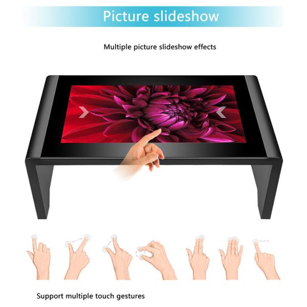 Smart Touch LCD Multi Touch Coffee Table 43 Inch Customization With Windows