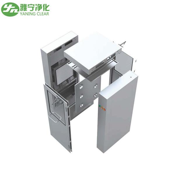 Customized 1100w Cleanroom Air Shower Powder Coating 201 Stainless Steel