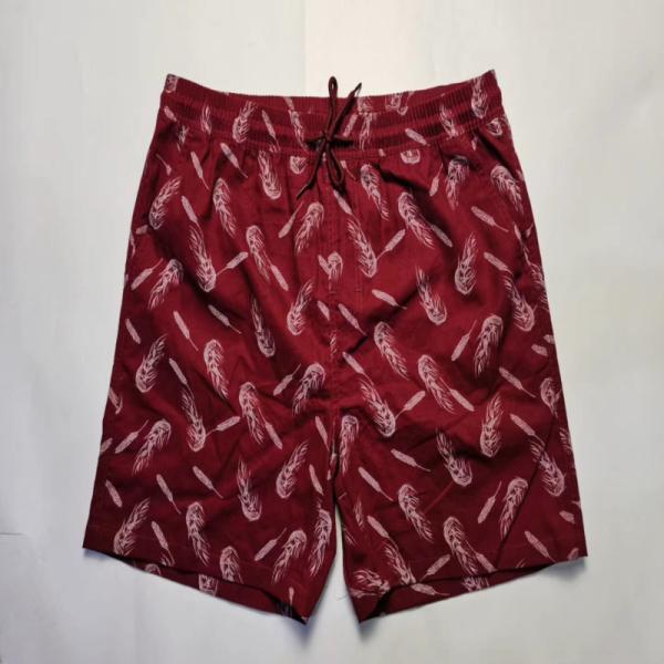 100% Cotton Mens Printed Cotton Shorts Floral Cotton Shorts