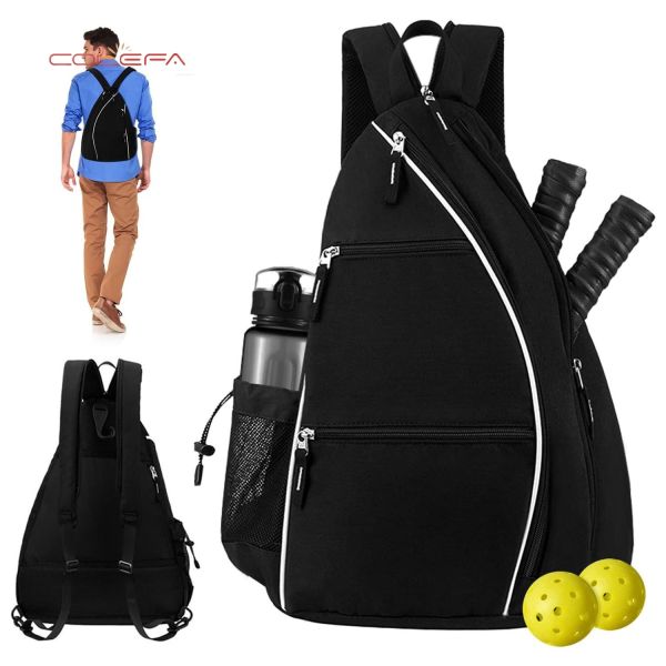 400D Oxford Fabric Tennis Sports Racket Bag Backpack Storage Pouch Breathable Portable Backpack Container with Customized Logo