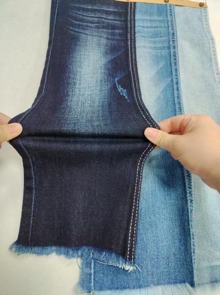 8.9oz 85%Cotton Dual-Core Siro Yarn Cross Slub 10s Denim Fabric 180cm Full Width For Jeans Or Jacket
