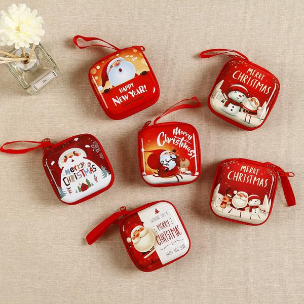 Recycled Materials Used Cute Cartoon Round Coin Holder Case for Kids Mini Coin Purse