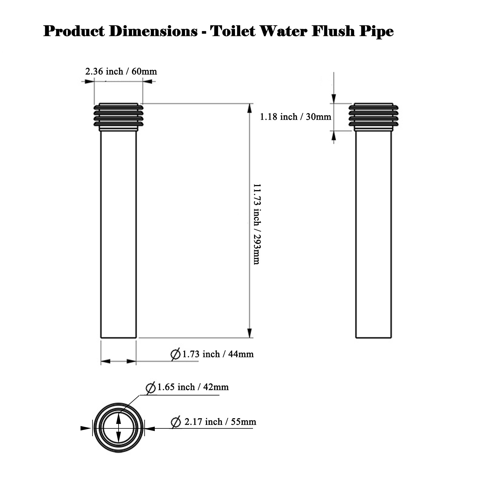 35cm Concealed Cistern Wall-Hung Toilet, Regular Flush, Straight Pipe Sewage Pipe, Concealed Squat Toilet, Fixed Screw Accessories