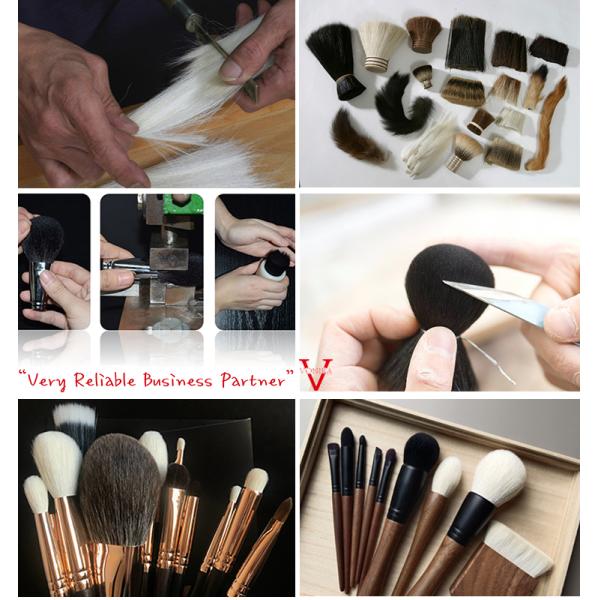 14 части основного профессионального макияжа чистят набор щеткой собрания с меткой частного назначения