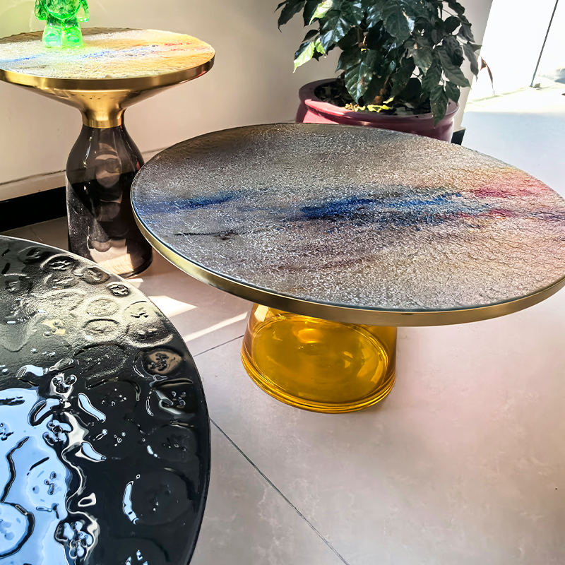 Artistic Fused Glass Coffee Table | Bring Flowing Light & Luxury To Your Space