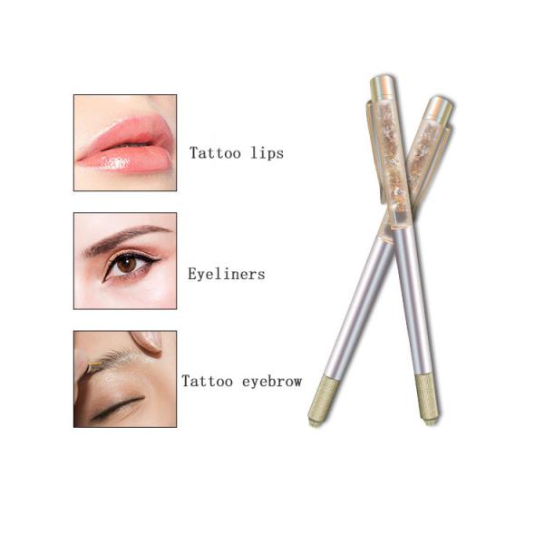 Ручка татуировки оптовой золотой ручки татуировки брови Кристл ручки фольги одного бортовой постоянная ручная с низкой ценой