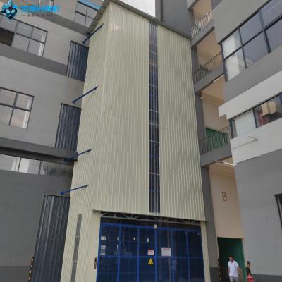 Outdoor CE Approved Cargo Lift Platform Freight Elevator Cage Lift in Warehouse