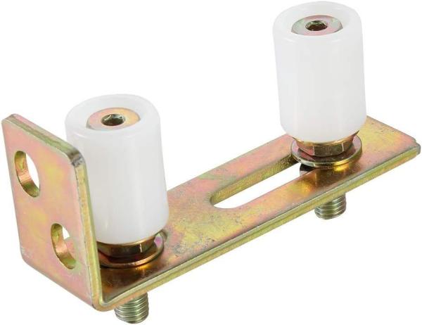 Guia de rolos de porta de nylon porta deslizante ajustável rolos de nylon com bracket em forma de L rolos de guia de porta deslizantes com bracket de poste L