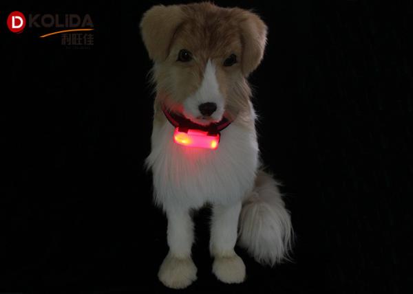 Weather Resistant Nylon LED Flashing Dog Night Light Attacher Pet Protect Collars