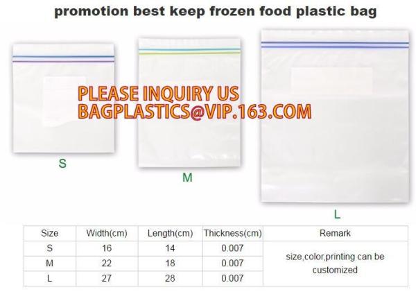 Double zip seal packaging bag, Double sealed food storage custom printed plastic zip lock bag, Moisture Proof plastic go