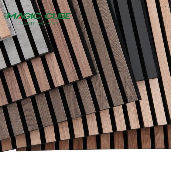 Wood Slat PET Panel 5 Decorative Wood Slat PET Acoustic Panel For The Wall Covering