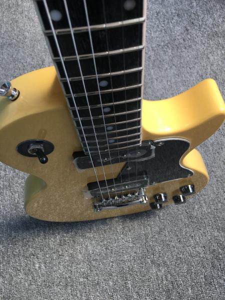 Lp Junior electric guitar yellow color one piece bridge P90 pickups 22 dot inlay frets LP guitar