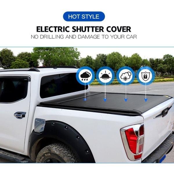 Waterproof Aluminum Alloy Electric Retractable Pickup Truck Bed Tonneau Cover for Ford Ranger T9